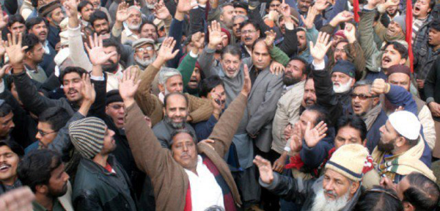 PML-N stages protest against Indian brutalities in Occupied Kashmir