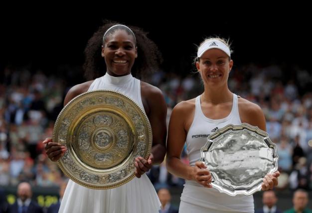 Serena beats Kerber in Wimbledon final to match Graf's record