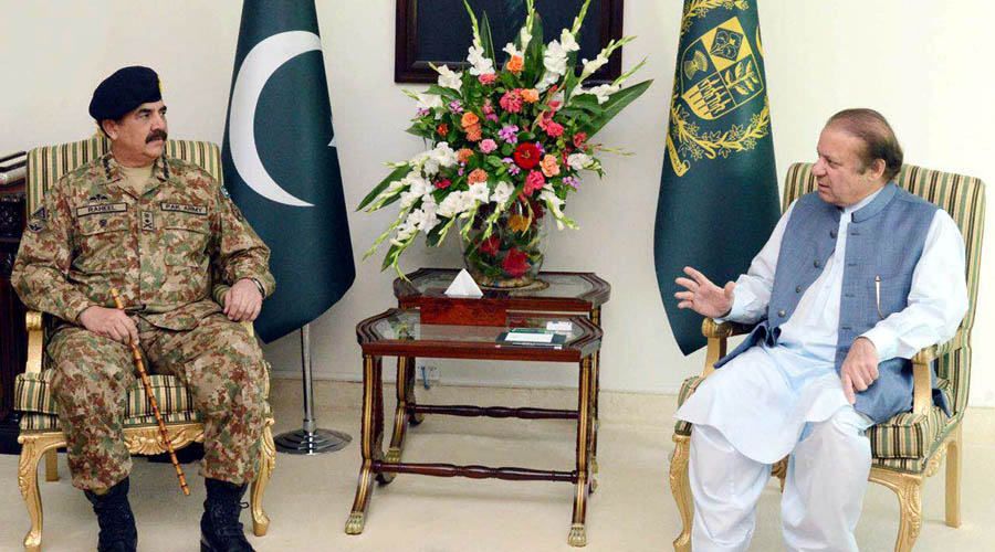 COAS General Raheel Sharif calls on Prime Minister Nawaz Sharif