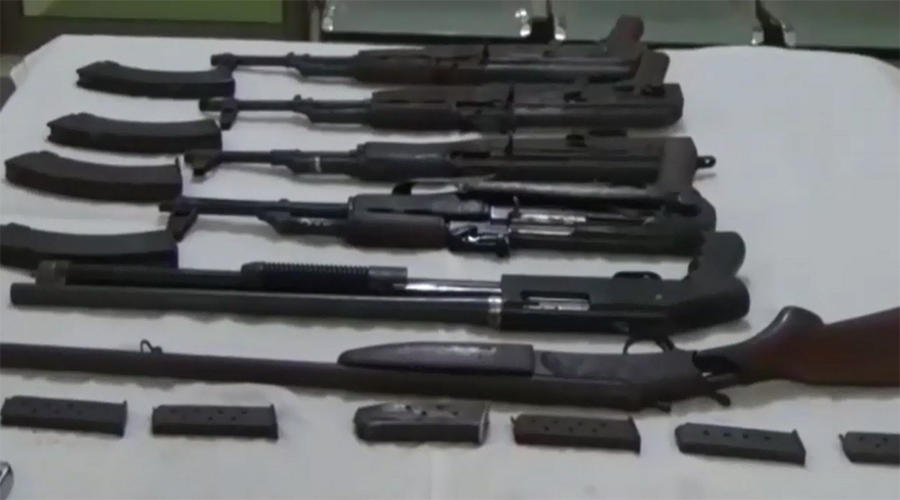 Huge cache of weapons recovered from underground storage in Karachi