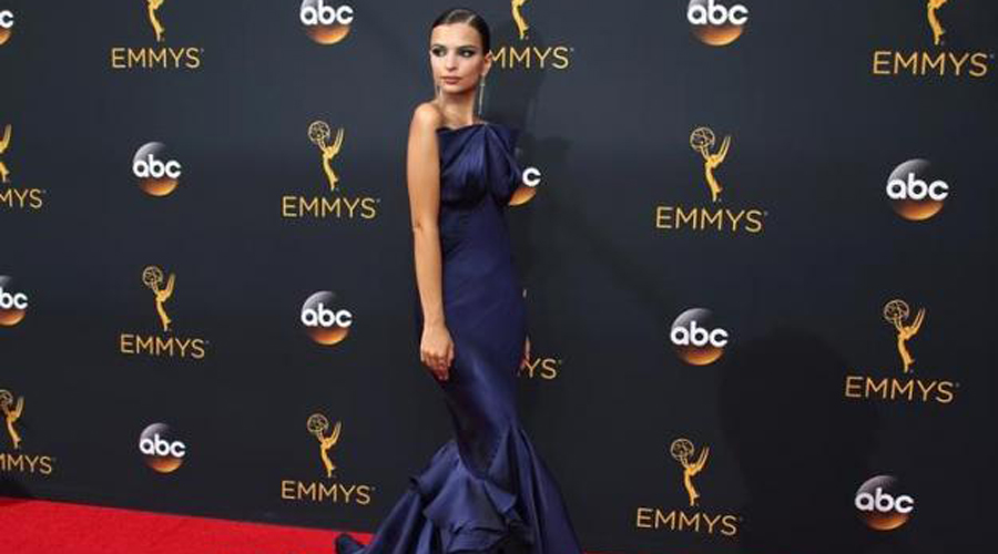 Bold hues and cool cutouts stand out on Emmys red carpet