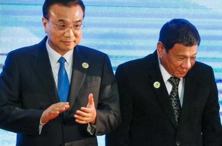 China's Li tells Duterte he hopes ties can get back on normal track