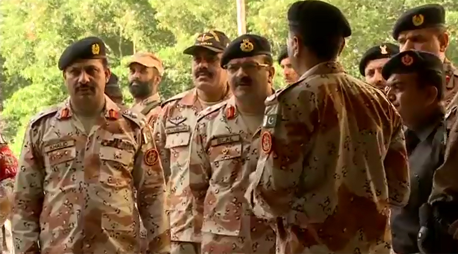 DG Rangers Maj Gen Bilal Akbar visits polling stations in PS-127
