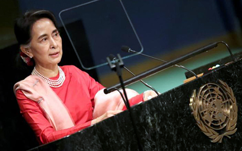 EU drops Myanmar rights resolution, citing progress under Suu Kyi