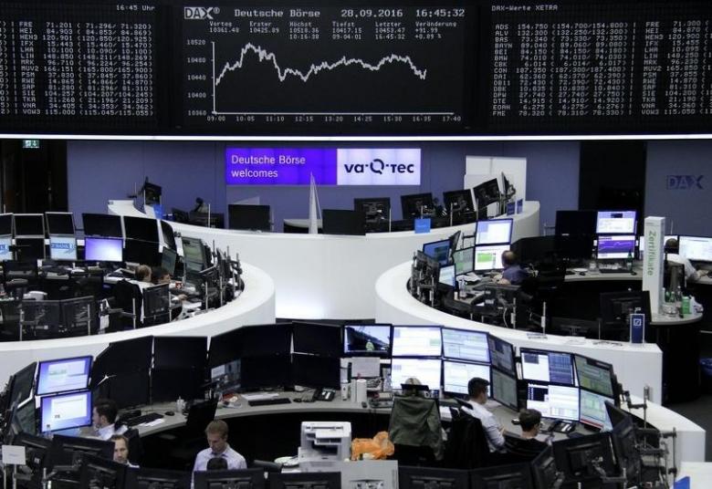 Oil shares lift global stocks, crude dips on doubt over OPEC deal