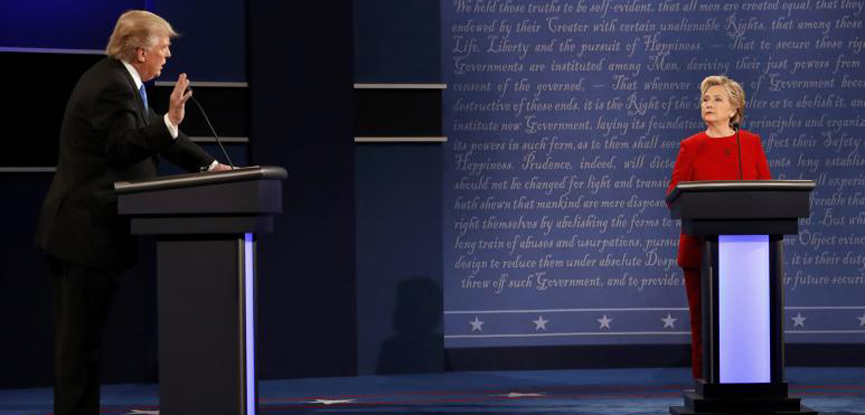 Clinton, Trump clash over race, experience in first debate