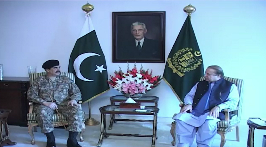 COAS Raheel Sharif calls on PM Nawaz Sharif, discusses security situation