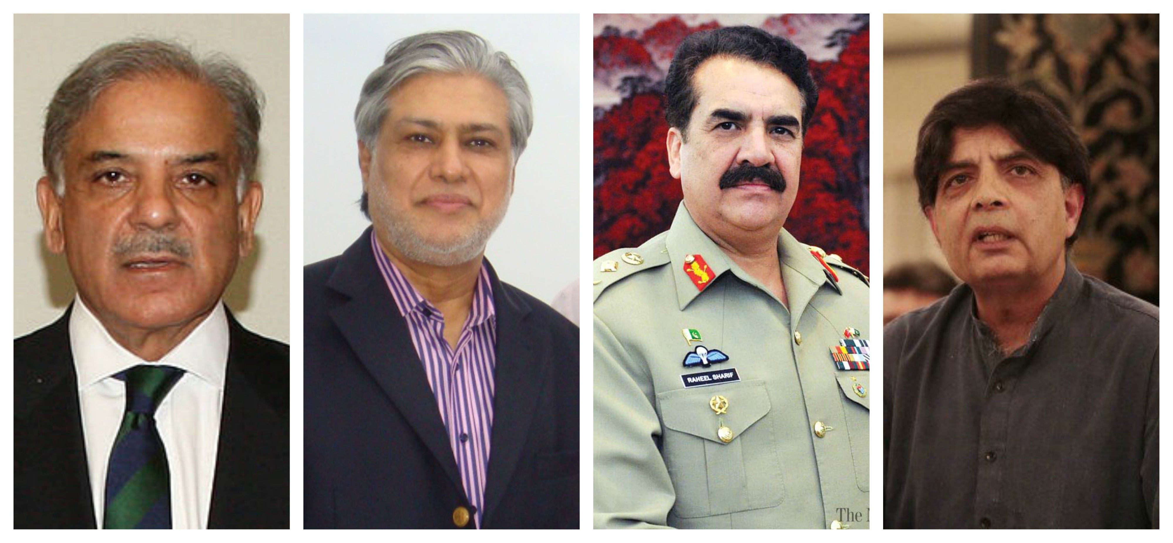 Shahbaz, Nisar, Dar call on COAS Gen Raheel Sharif
