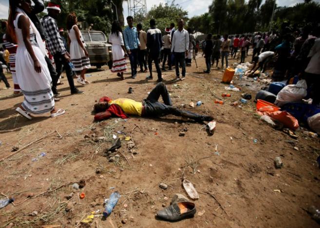 Dozens killed in stampede in Ethiopia after police fire warning shots at protest