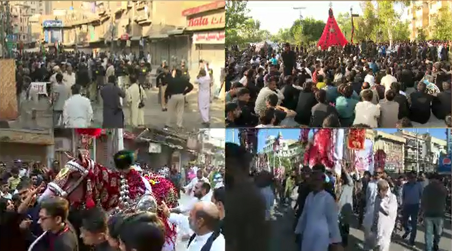 9th Muharram processions taken out across country