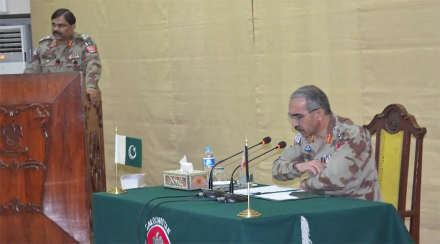 IG FC Balochistan presides over a meeting on law & order