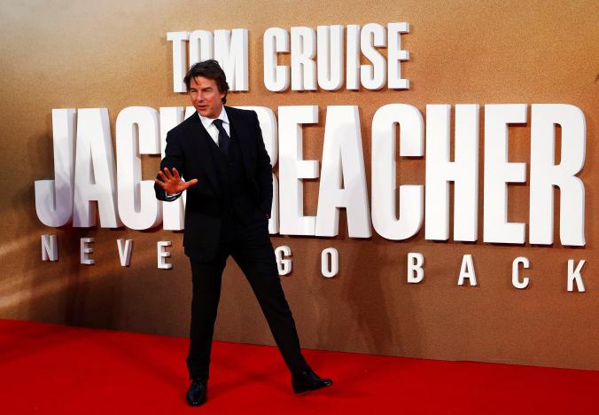 Tom Cruise brings action-packed 'Jack Reacher' sequel to London