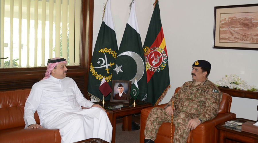Minister of State for Defense Affairs Qatar calls on COAS Gen Raheel Sharif