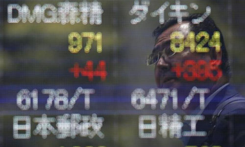 Global shares dip, battered sterling wins a reprieve