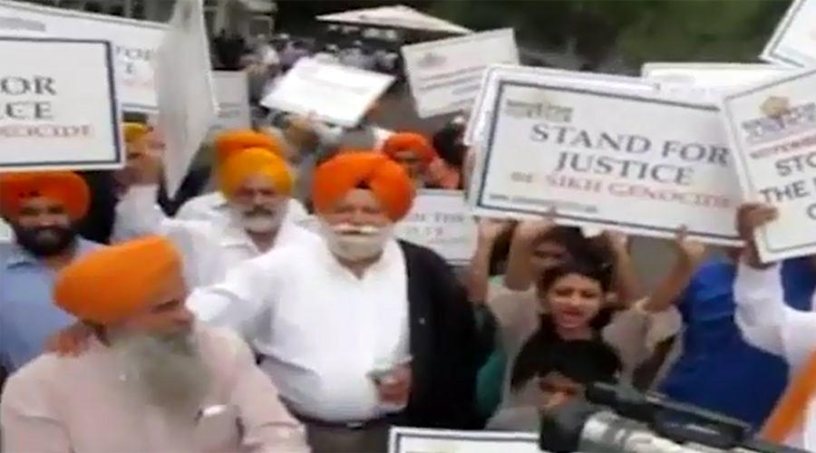 Sikh community protests outside UN against Indian atrocities