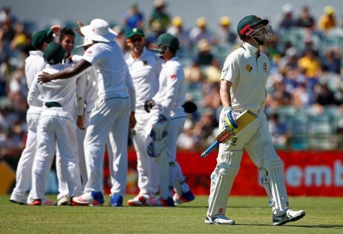 Australia bowled out for 244, lead by two runs