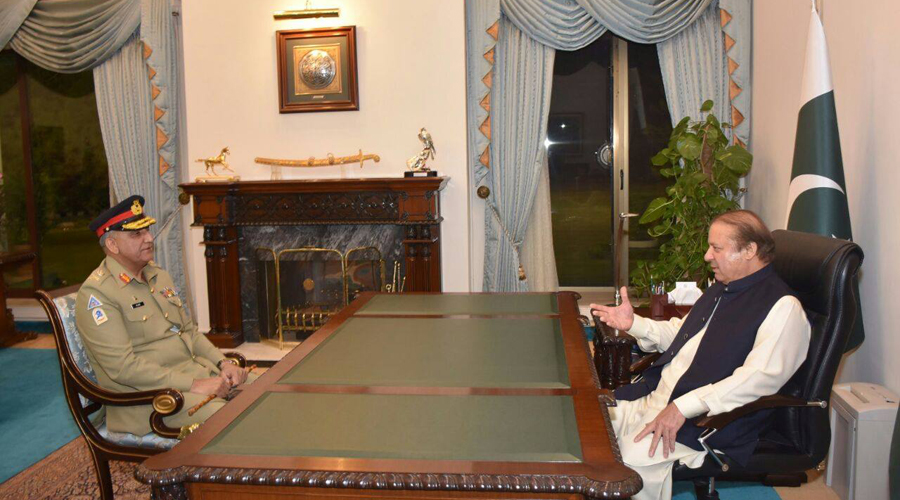 Prime Minister Nawaz Sharif meets new COAS, CJCSC