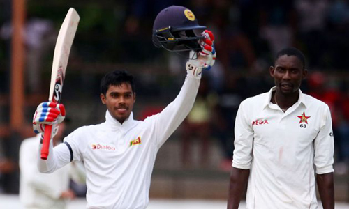 De Silva century puts Sri Lanka on top in Zimbabwe