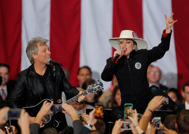 Lady Gaga, tearful Miley Cyrus lead celebs mourning Clinton loss
