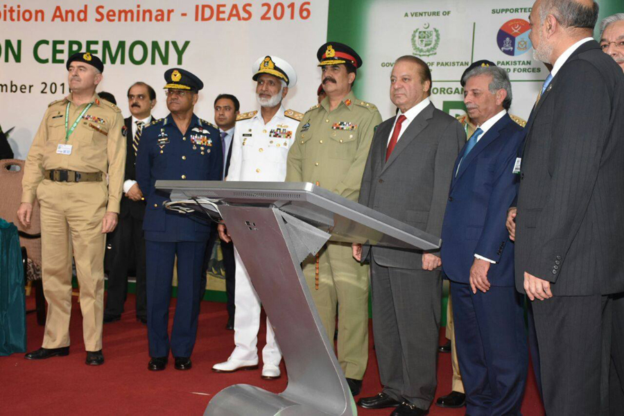 PM Nawaz Sharif inaugurates International Defence Exhibition IDEAS 2016