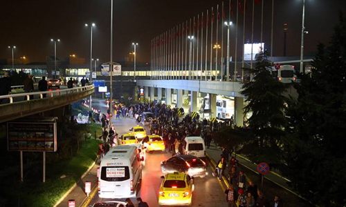 Shots fired at Istanbul's Ataturk Airport, two men detained: TV