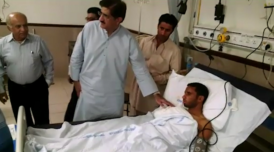 Sindh CM visits Civil Hospital, expresses grief over shrine blast