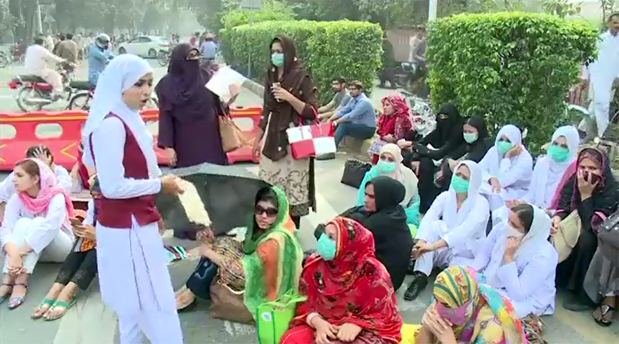 Young doctors, nurses continue protest, 36 protesters issued termination notice