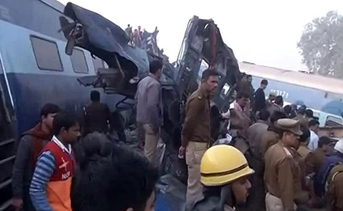 96 killed as train derails in Kanpur, India
