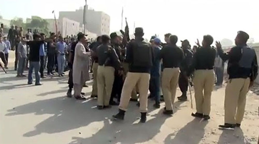 Protesters, police clash in Karachi’s Malir 15