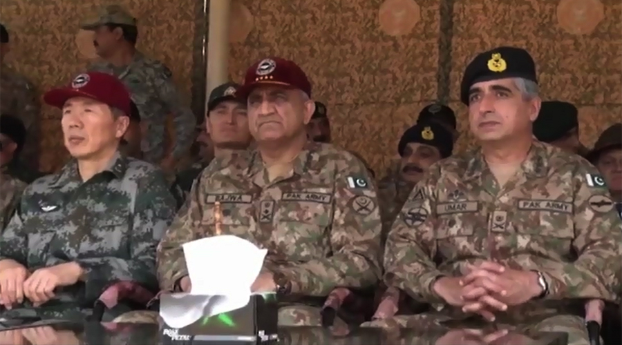 COAS Gen Qamar Javed Bajwa witnesses training events at NCTC Pabbi