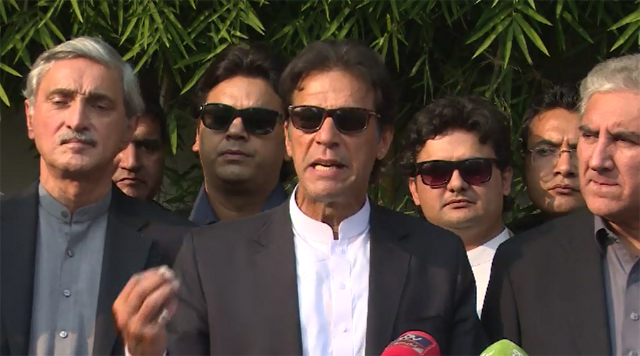 Imran says entire govt machinery busy defending Nawaz Sharif, his children