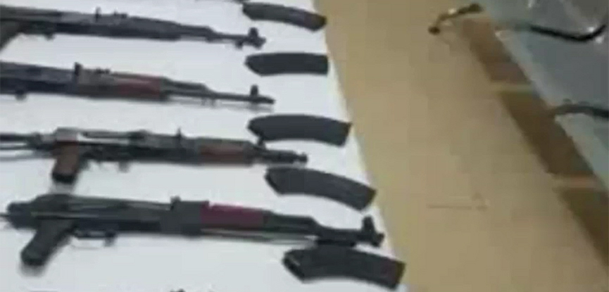 Two MQM militant wing operatives held, huge cache of arms seized