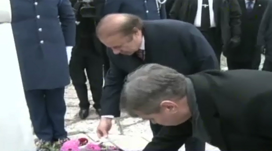Prime Minister Nawaz Sharif visits Yadgar-e-Shuhda in Bosnia