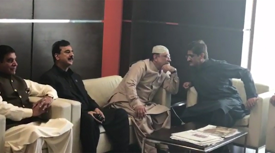Asif Zardari heads party meeting at Bilawal House