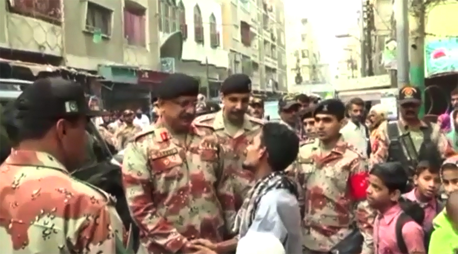 DG Rangers Sindh visits Lyari, discusses law & order with citizens