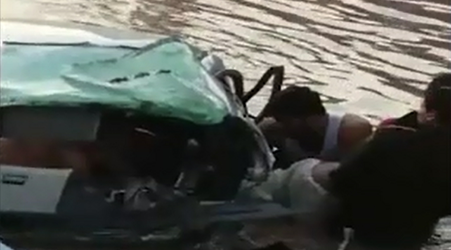 Man killed, two injured as car plunges into canal in Lahore