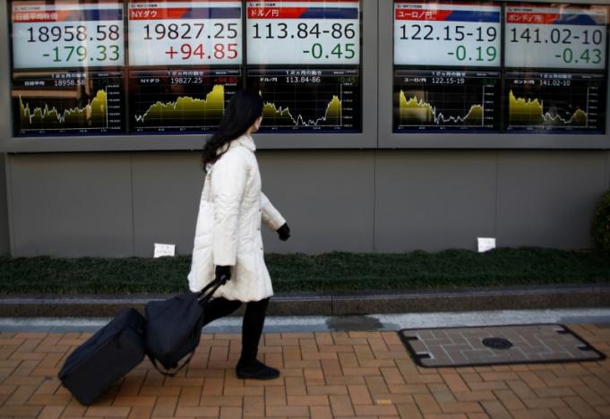 Asia stocks rise, but gains for dollar, oil capped by jitters