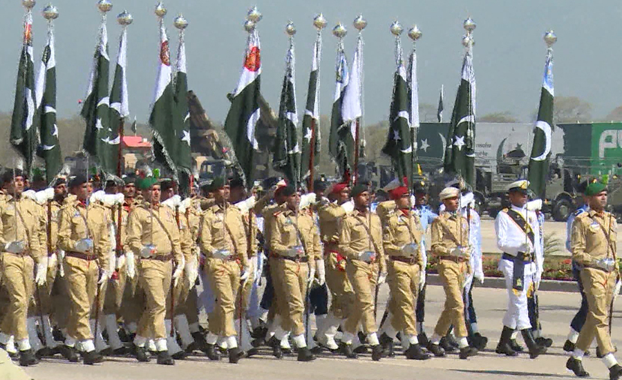 Full dress rehearsal of Pakistan Day parade carried out