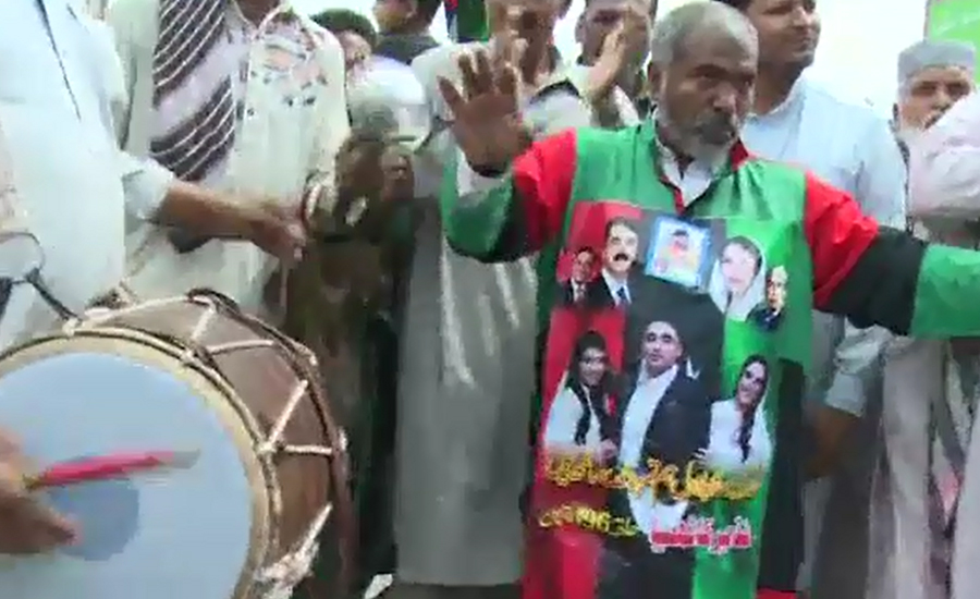 Party workers celebrate Kazmi’s release in Multan
