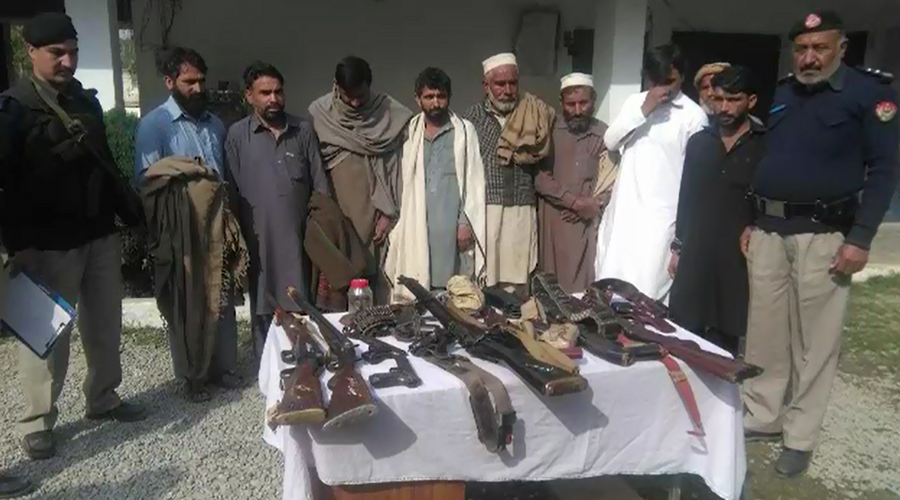 Huge cache of weapons seized in Charsadda