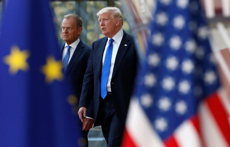 Trump meets EU chiefs in Brussels