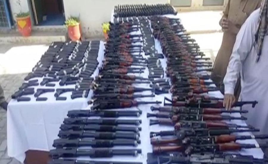 Huge cache of weapons seized in Sheikhupura