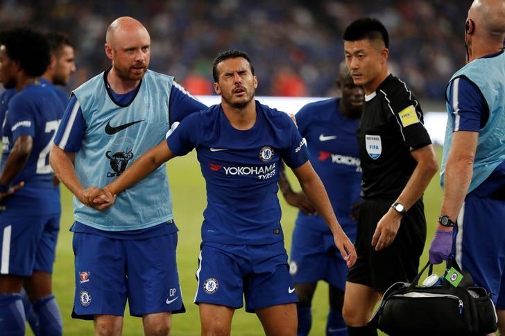 Chelsea's Pedro leaves pre-season tour after suffering concussion