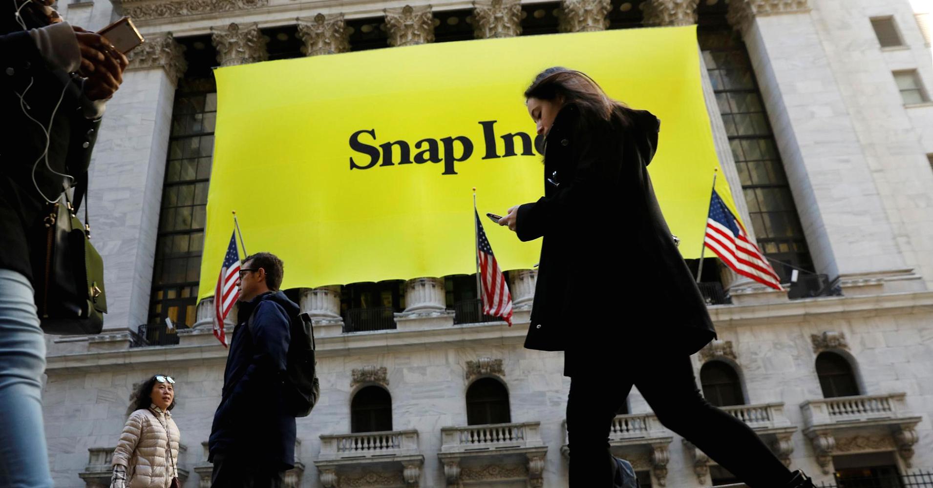 Snap shares fall below $17 IPO price for first time