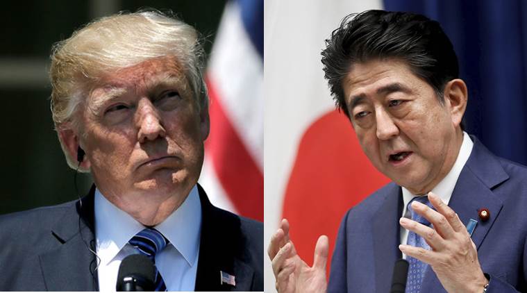 Trump and Japan's Abe talk about 'grave and growing' N Korea threat