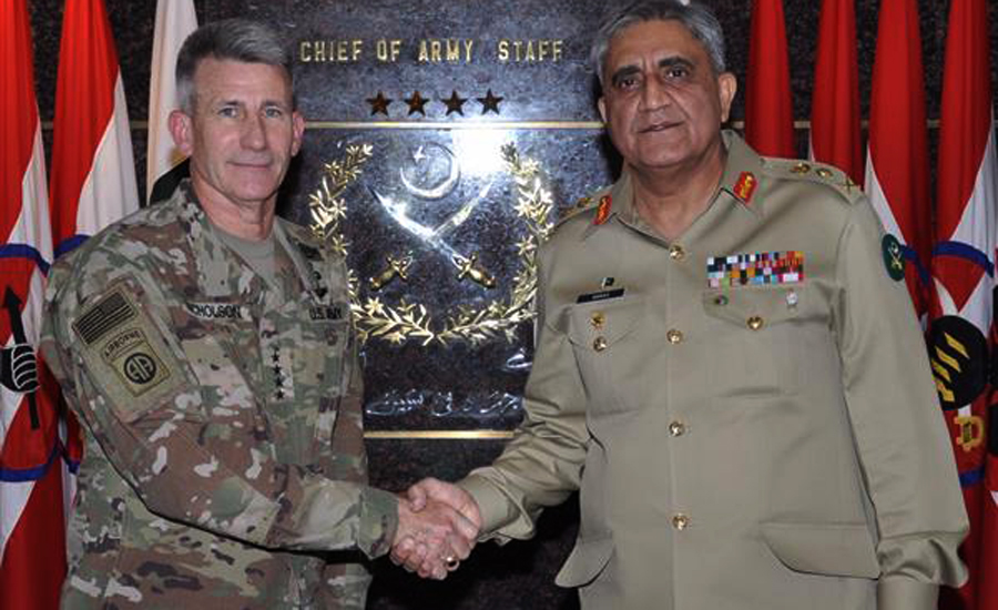 Commander US Forces in Afghanistan calls on COAS Gen Qamar Bajwa