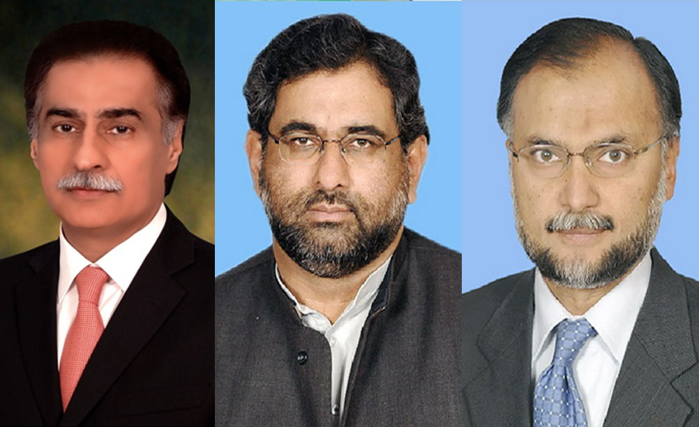 Ayaz Sadiq, Shahid Khaqan Abbasi & Ahsan Iqbal in race for premiership