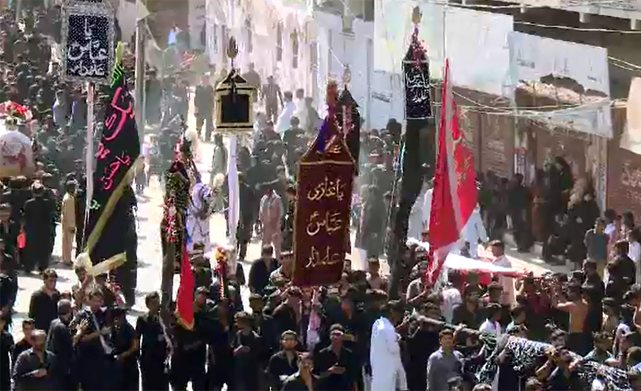 9th Muharram mourning processions taken out across country