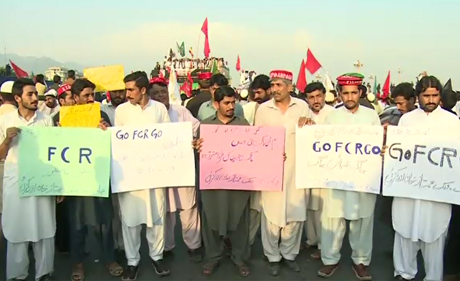 Tribal people protest against delay in FATA reforms in Islamabad