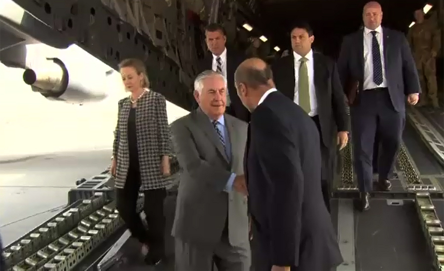 US Secretary of State Rex Tillerson reaches Islamabad